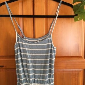 Blue and White Stripe Maxi Dress